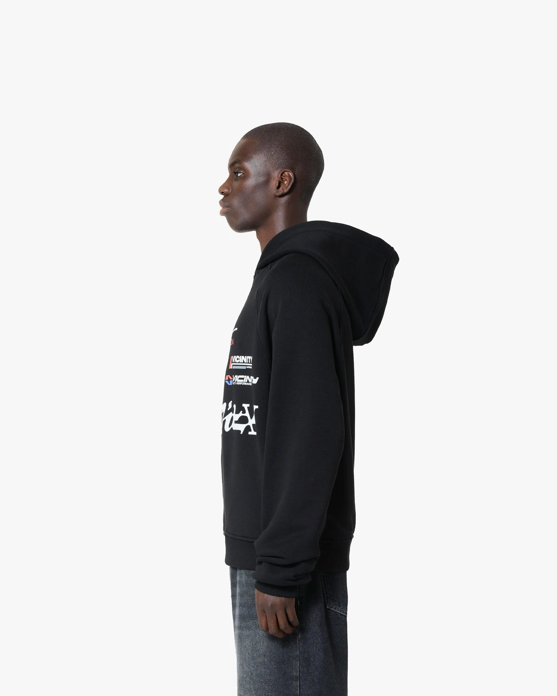 RACING LOGOS HOODIE BLACK - Image 6