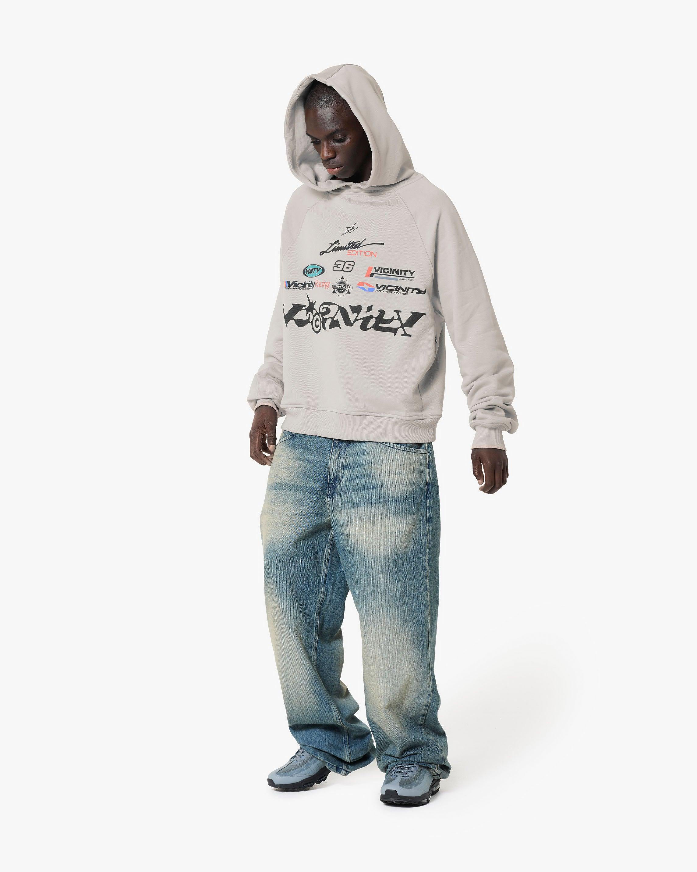 RACING LOGOS HOODIE GREY - Image 10
