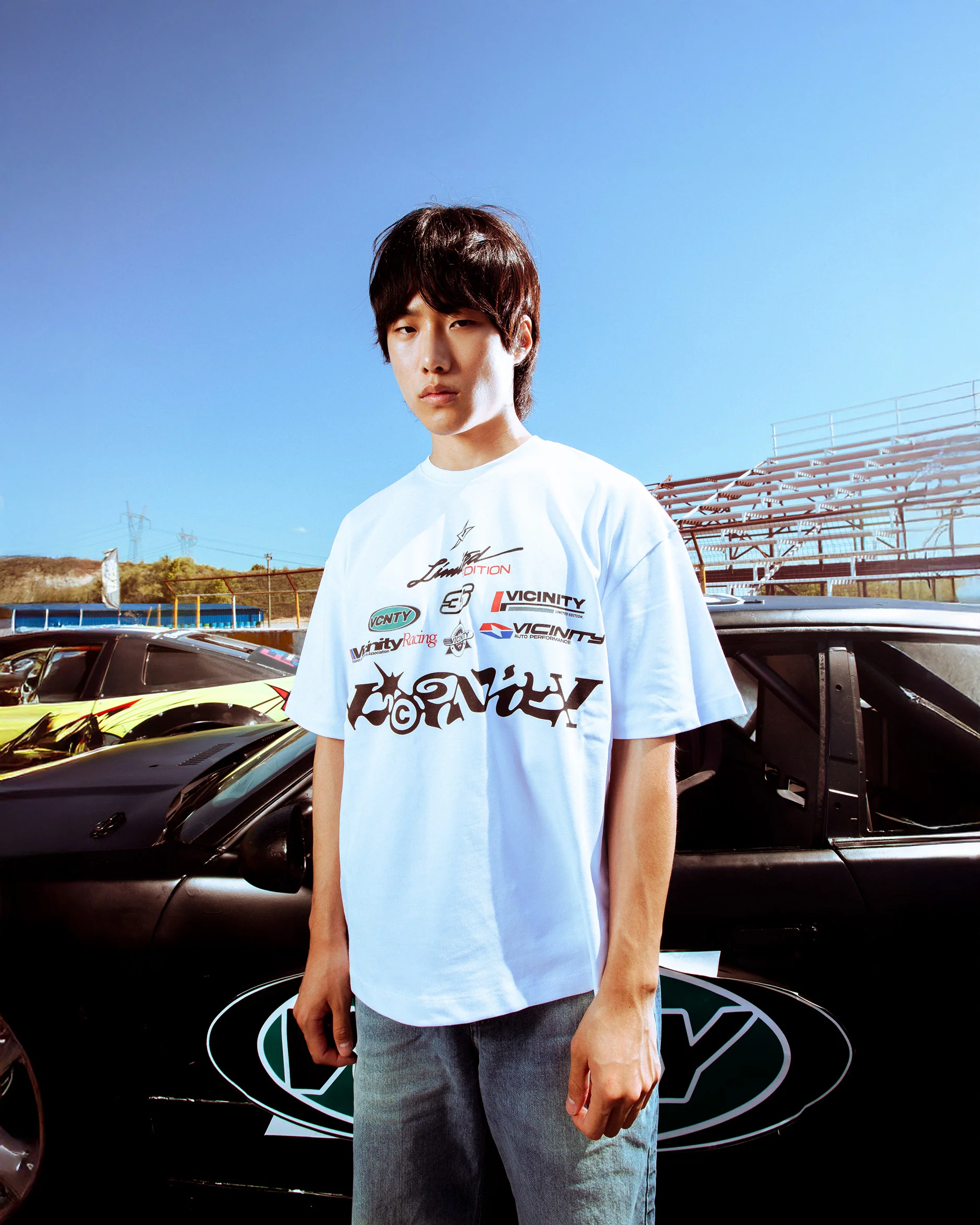 RACING LOGOS TEE WHITE - Image 2