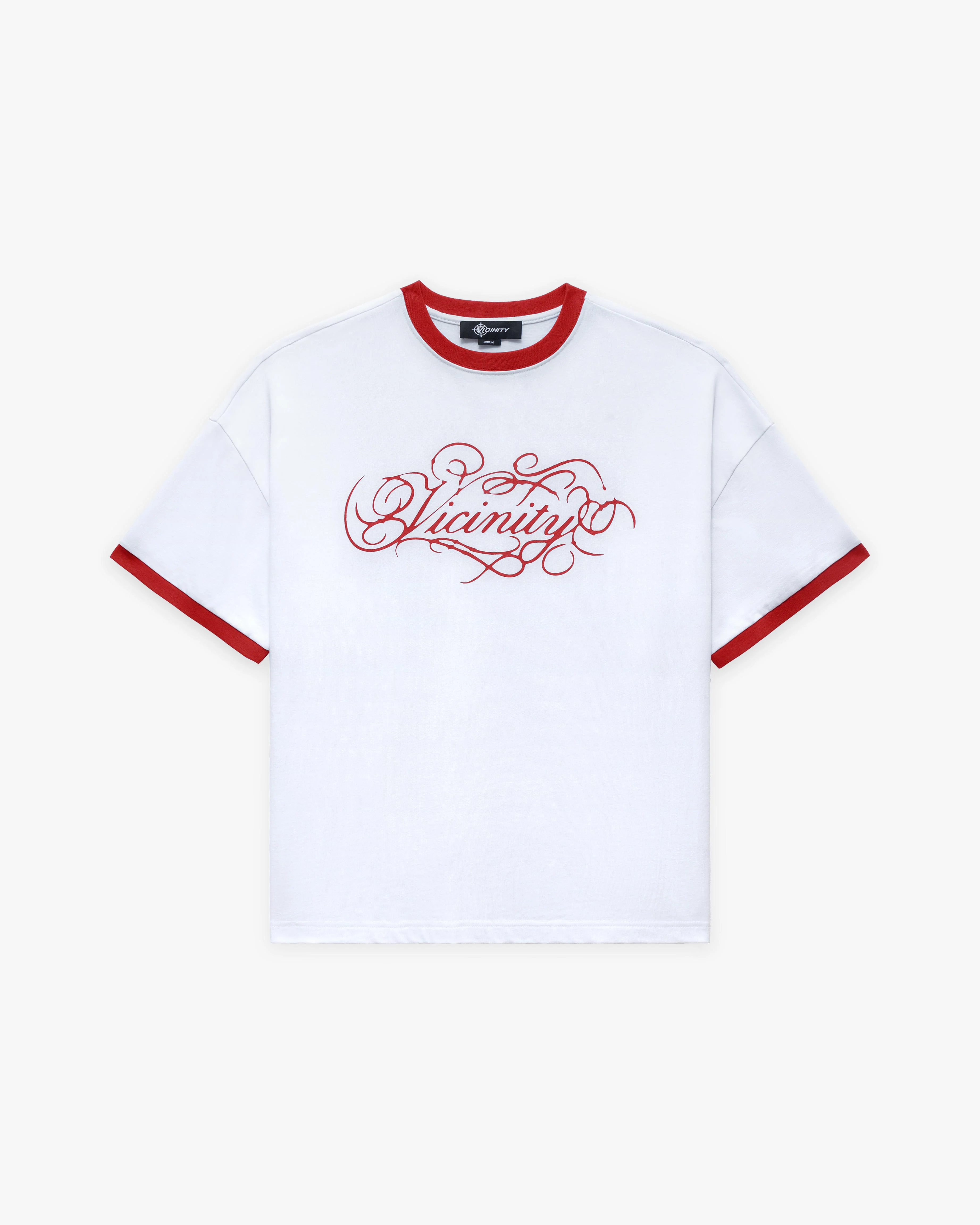 SIGNATURE TEE WHITE/RED