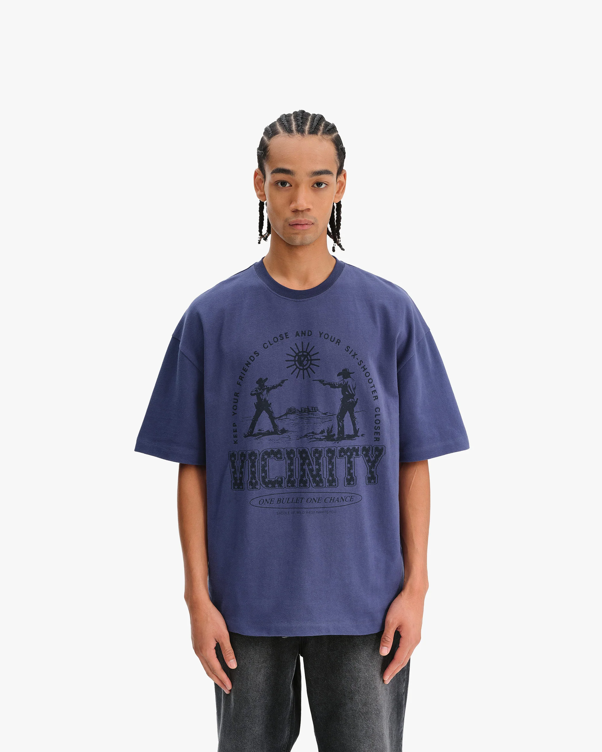 SIX SHOOTER DUEL TEE NAVY - Image 2