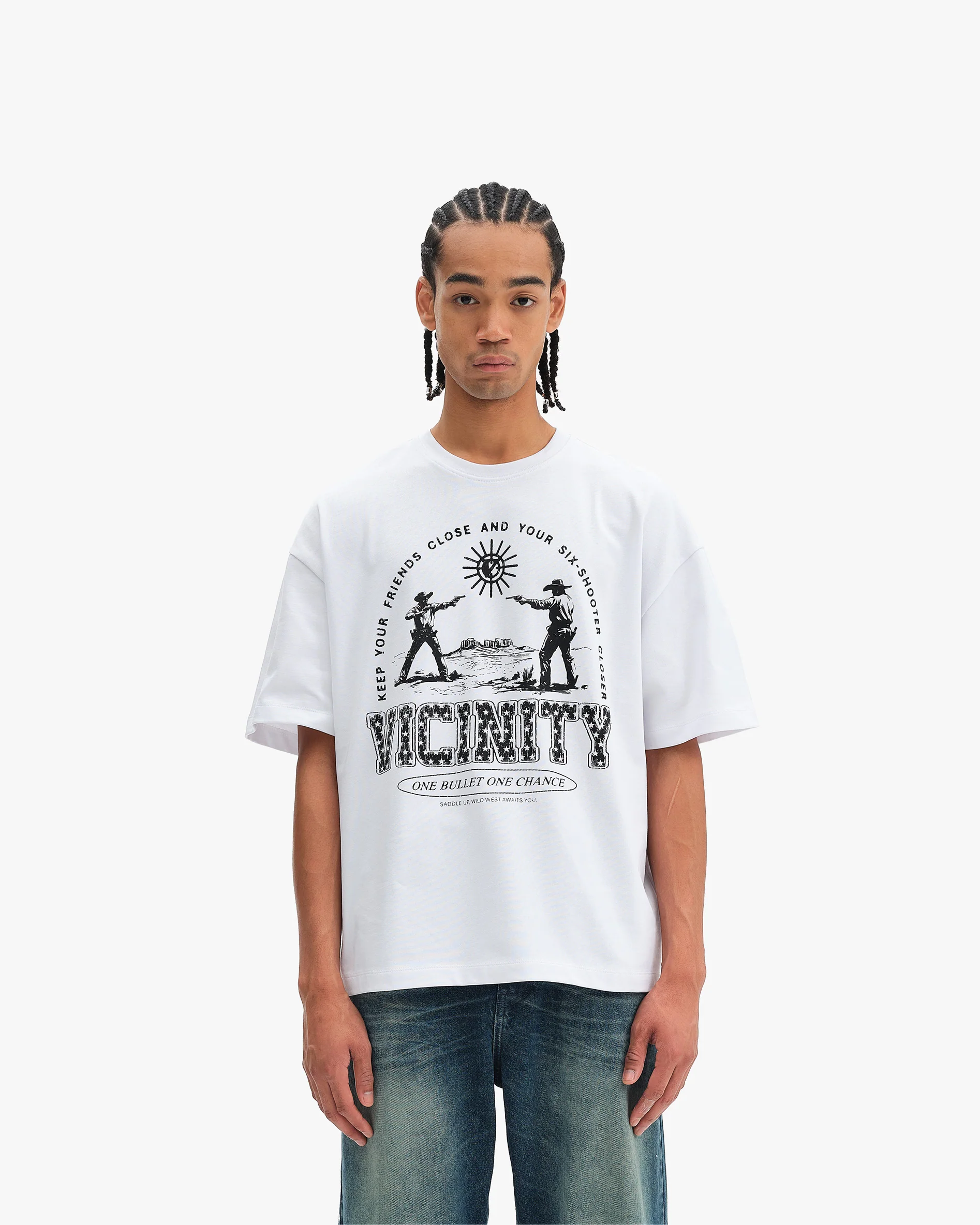 SIX SHOOTER DUEL TEE WHITE - Image 2
