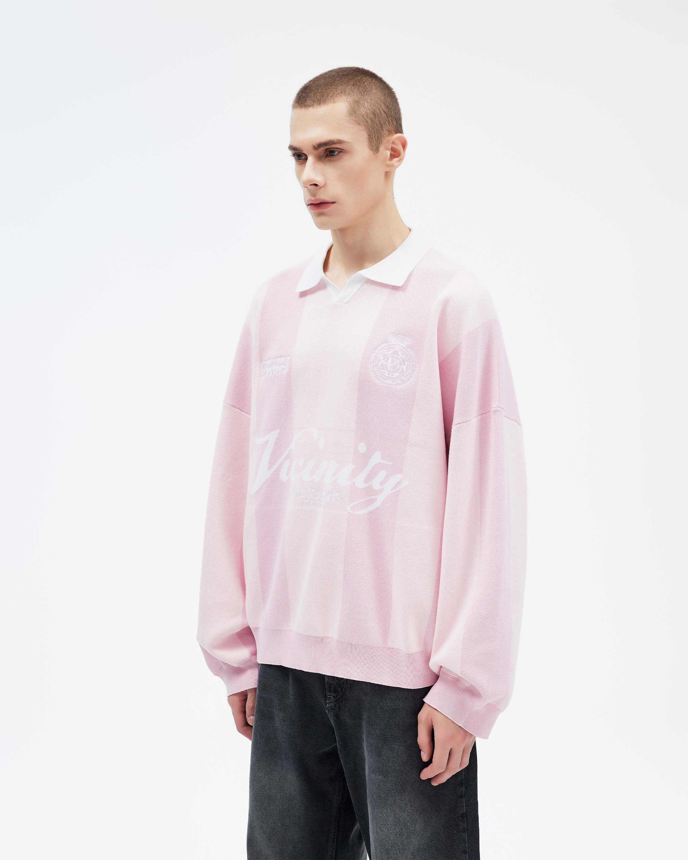 SPORTS TEAM JERSEY KNIT PINK - Image 4