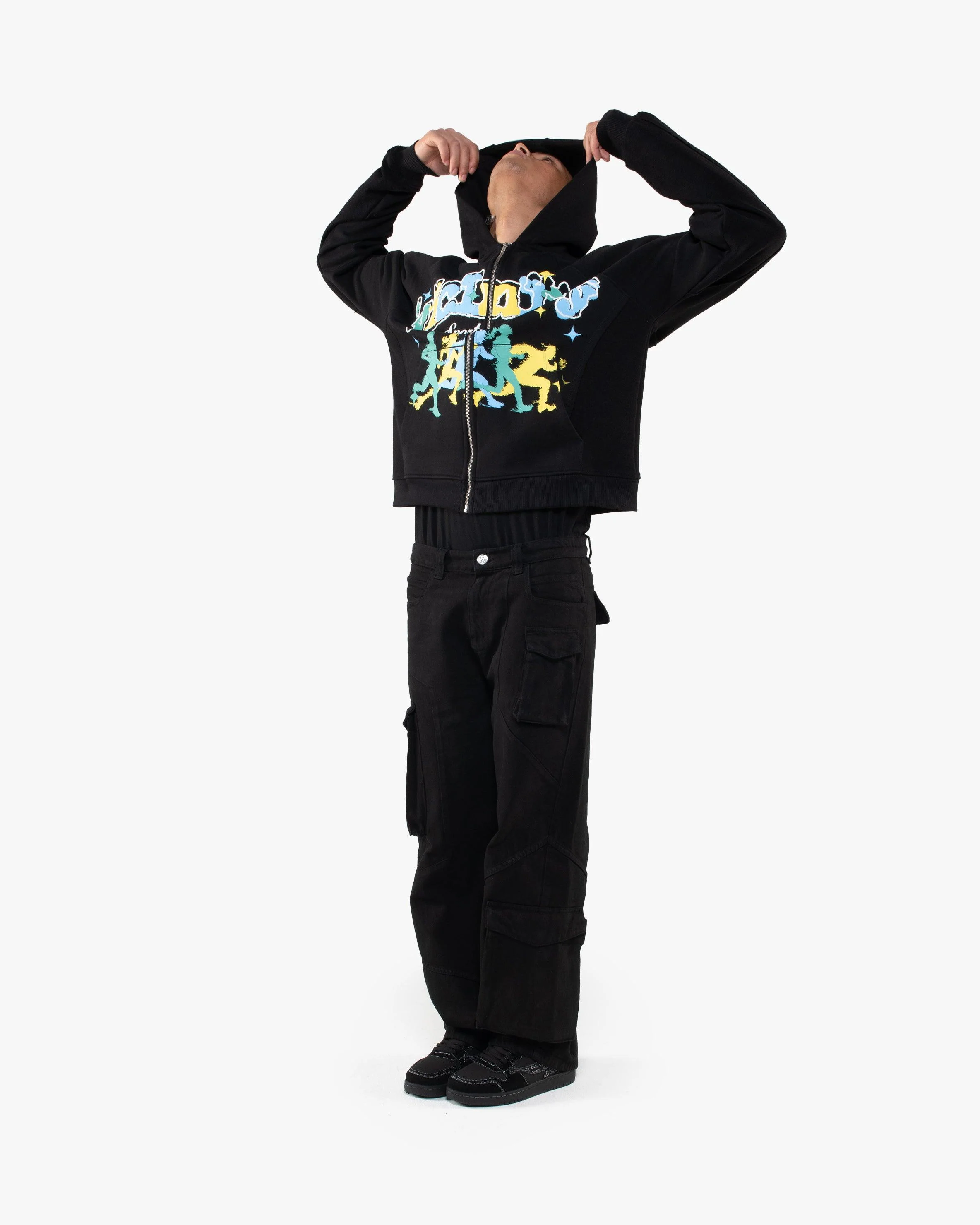 SPORTS TEAM INSIDE OUT ZIP HOODIE BLACK - Image 6