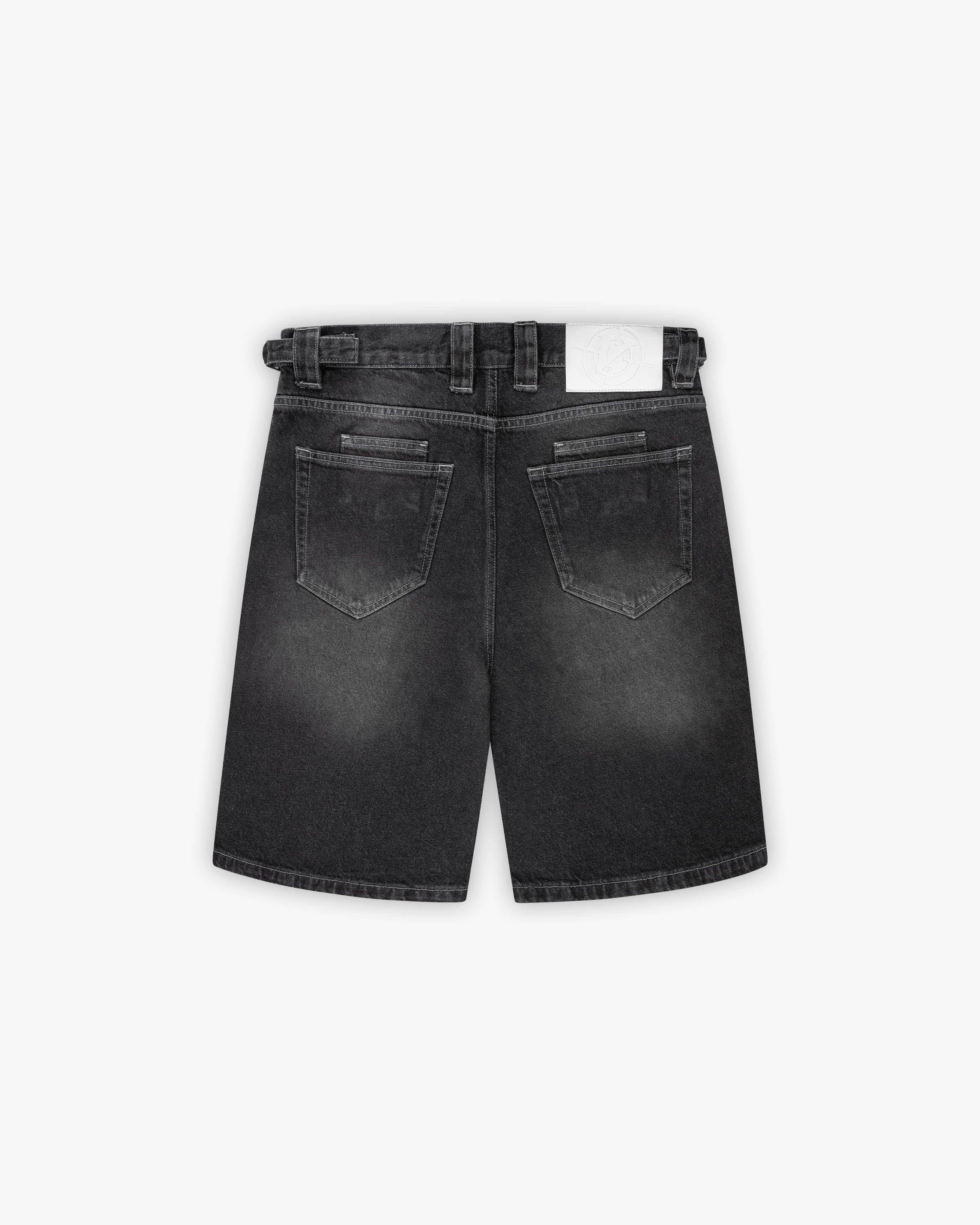 STONE WASHED DENIM JORTS - Image 6
