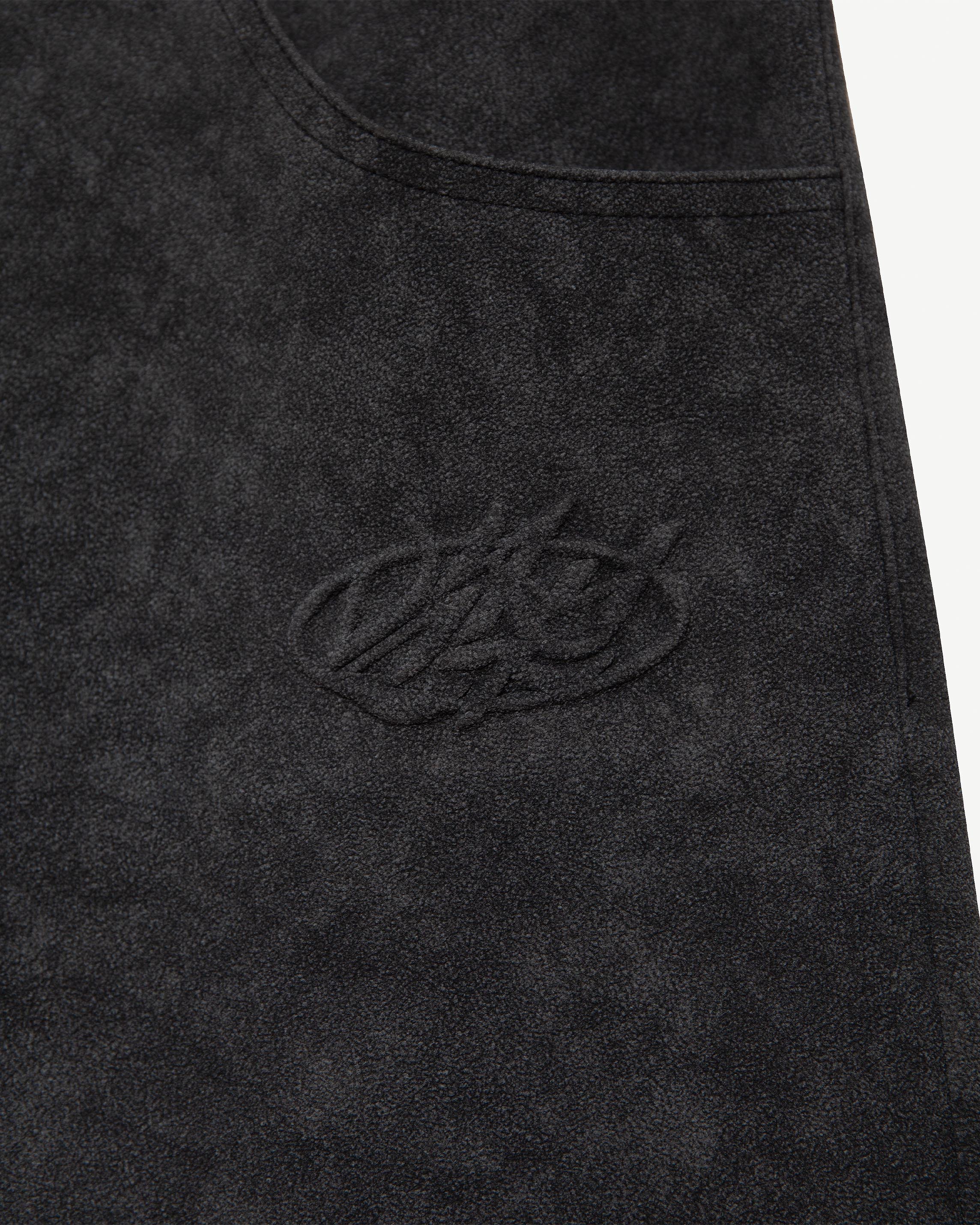 SCRIPT LOGO LEATHER PANTS TAR BLACK - Image 9