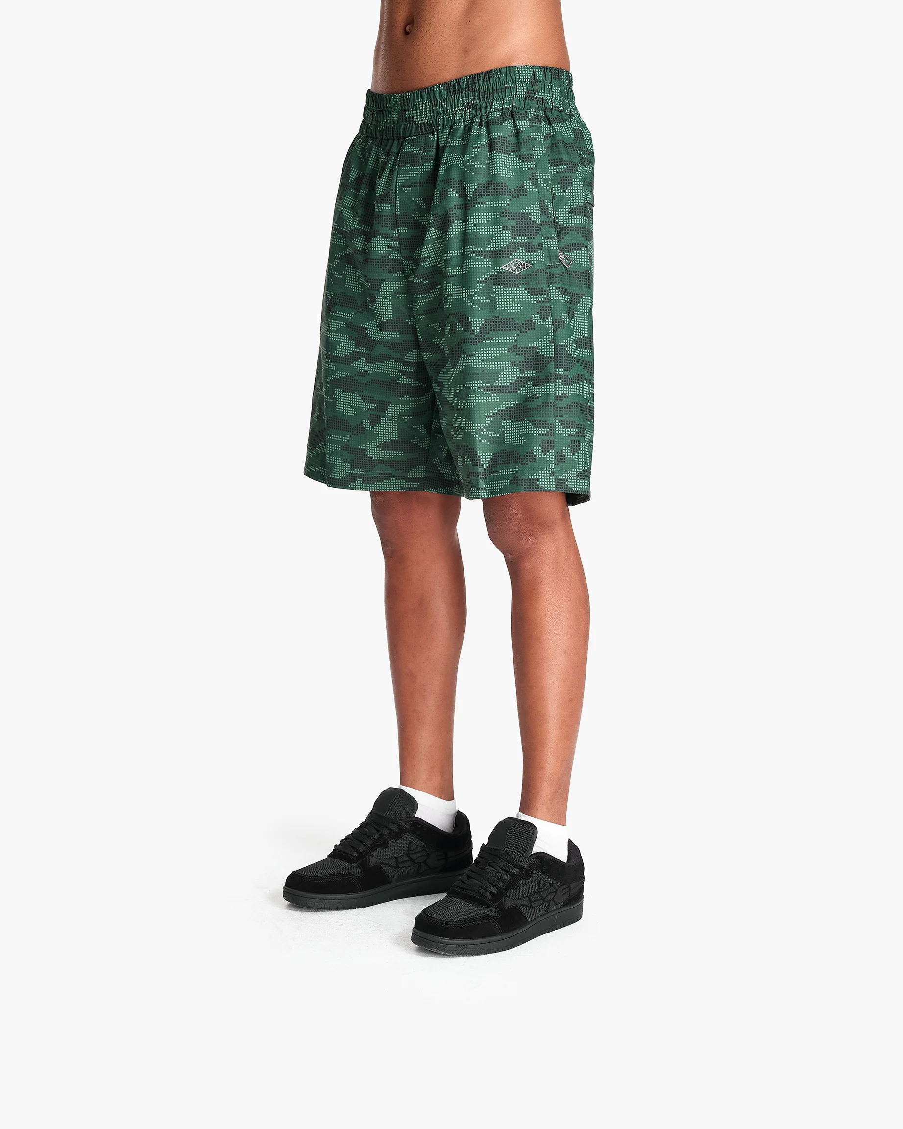 TRACK SHORTS DOTTED CAMO GREEN - Image 4