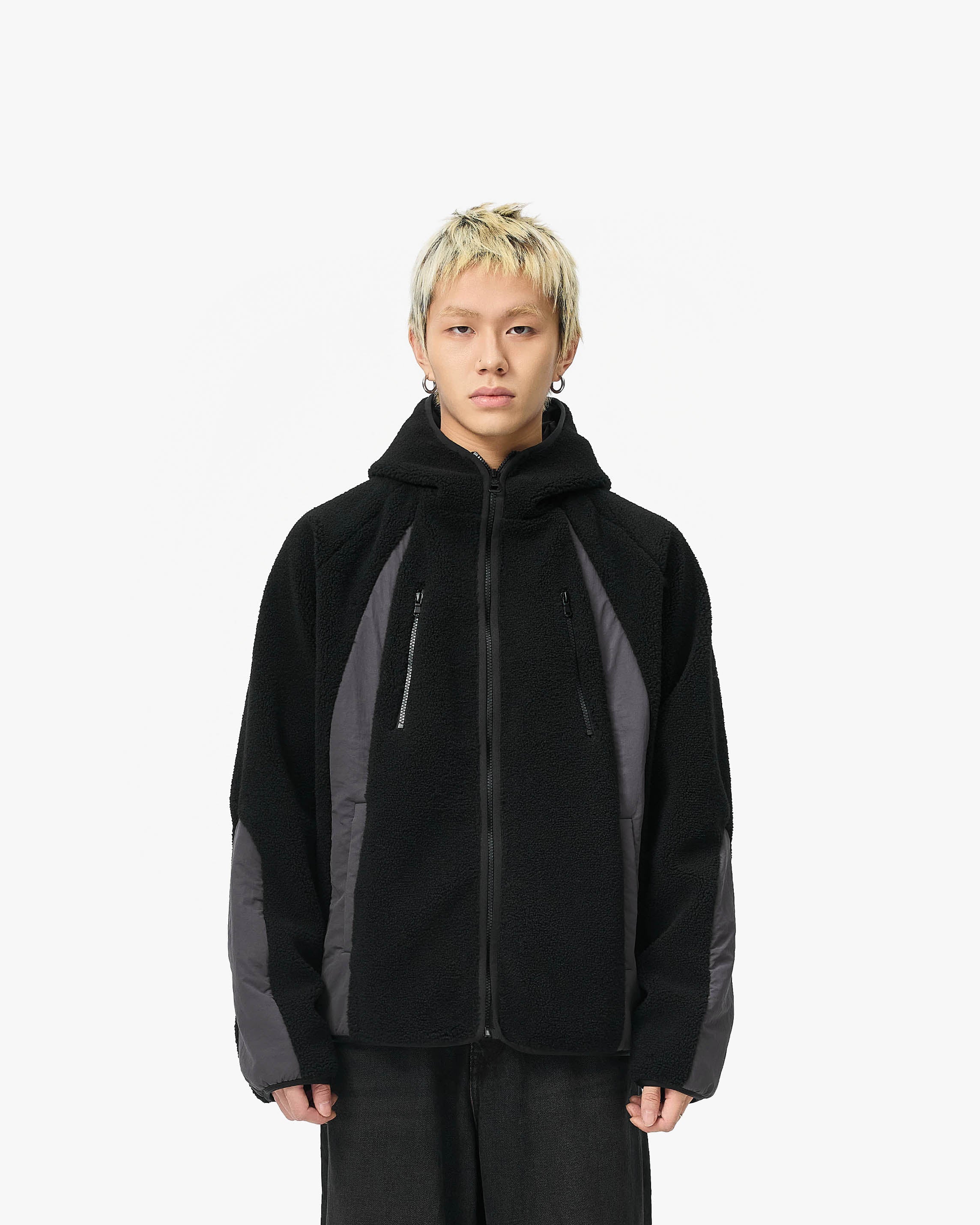 TRAIL FLEECE JACKET BLACK - Image 2