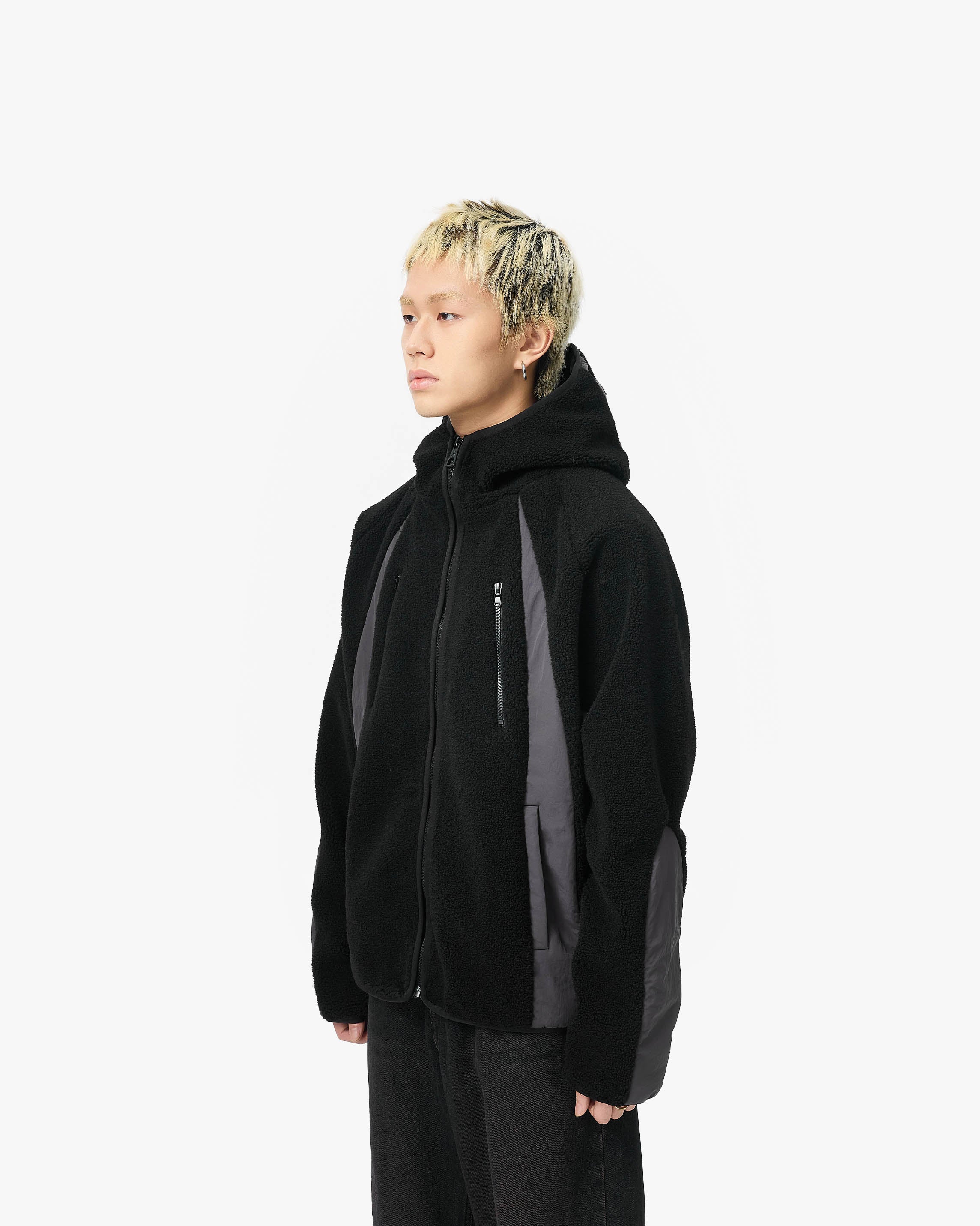 TRAIL FLEECE JACKET BLACK - Image 3