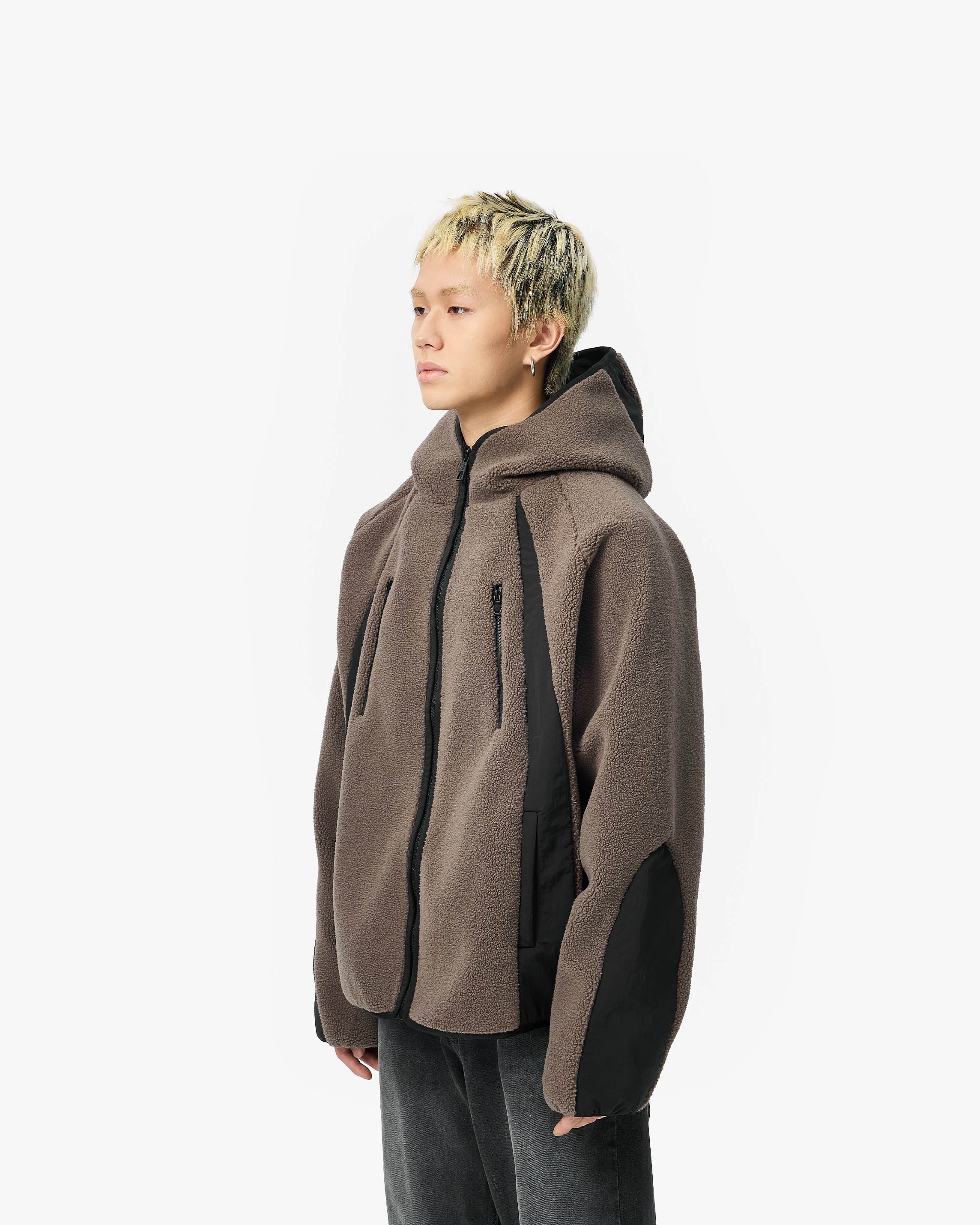 TRAIL FLEECE JACKET BROWN - Image 3