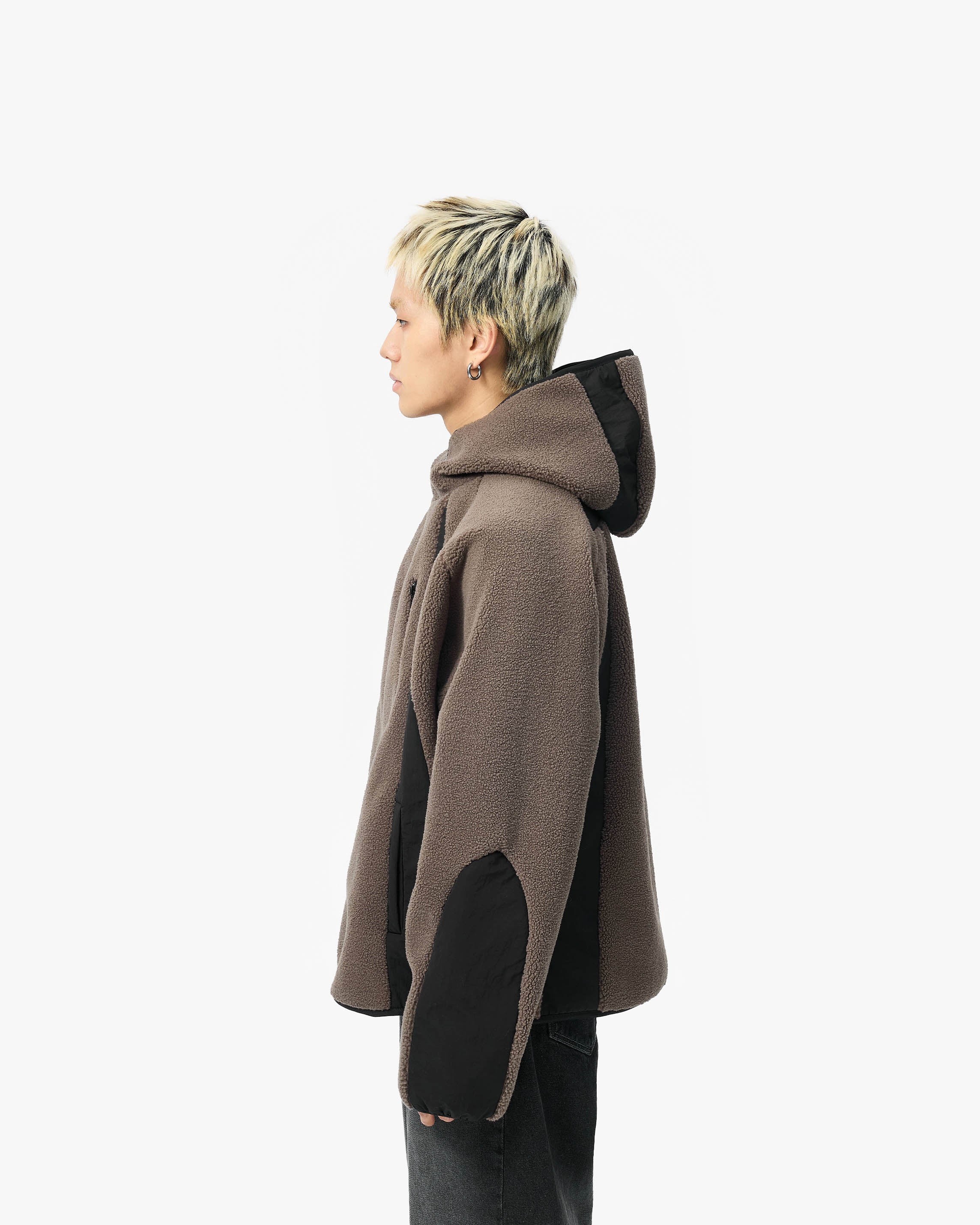 TRAIL FLEECE JACKET BROWN - Image 4