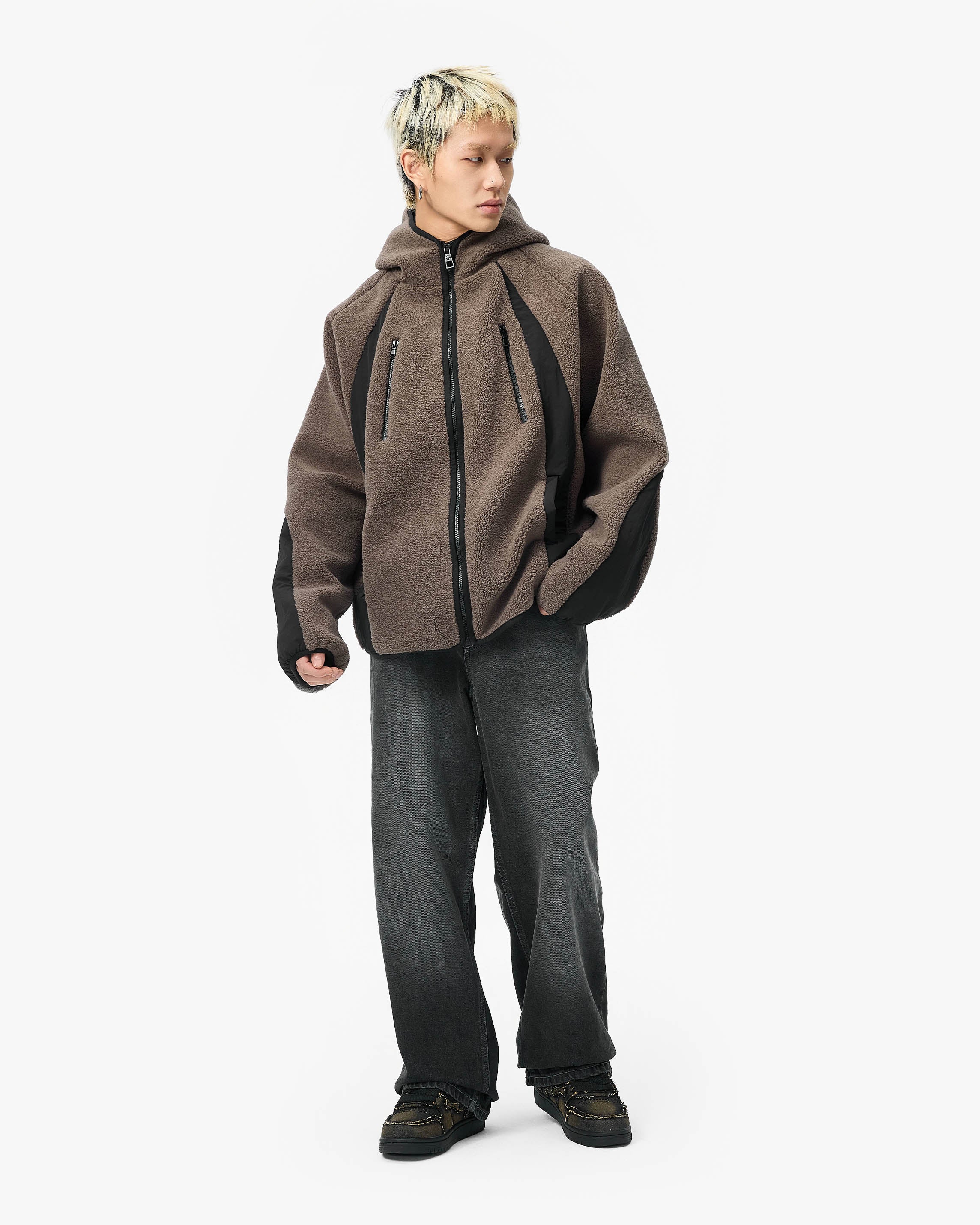 TRAIL FLEECE JACKET BROWN - Image 7