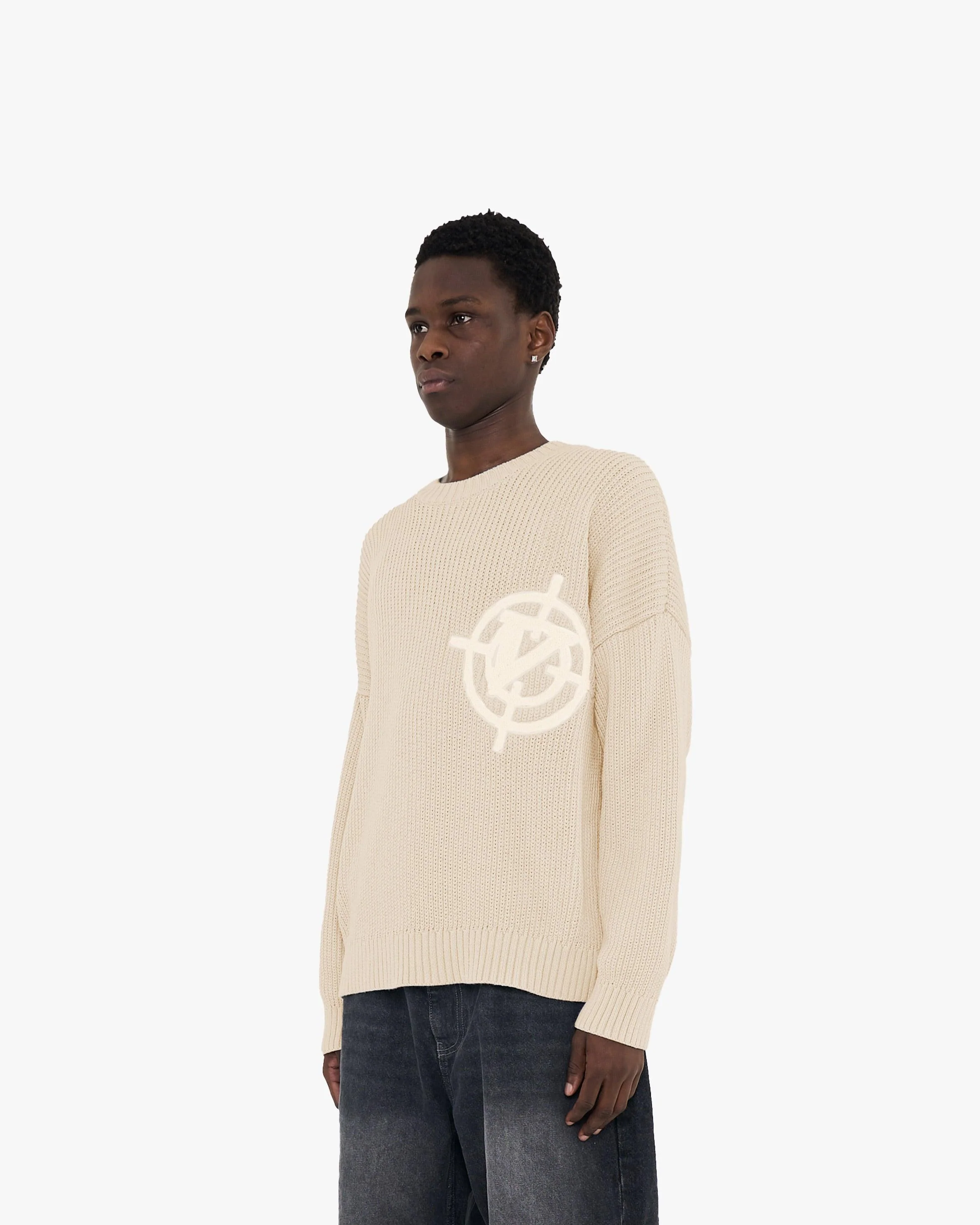 V-LOGO KNITWEAR BEIGE - Image 4