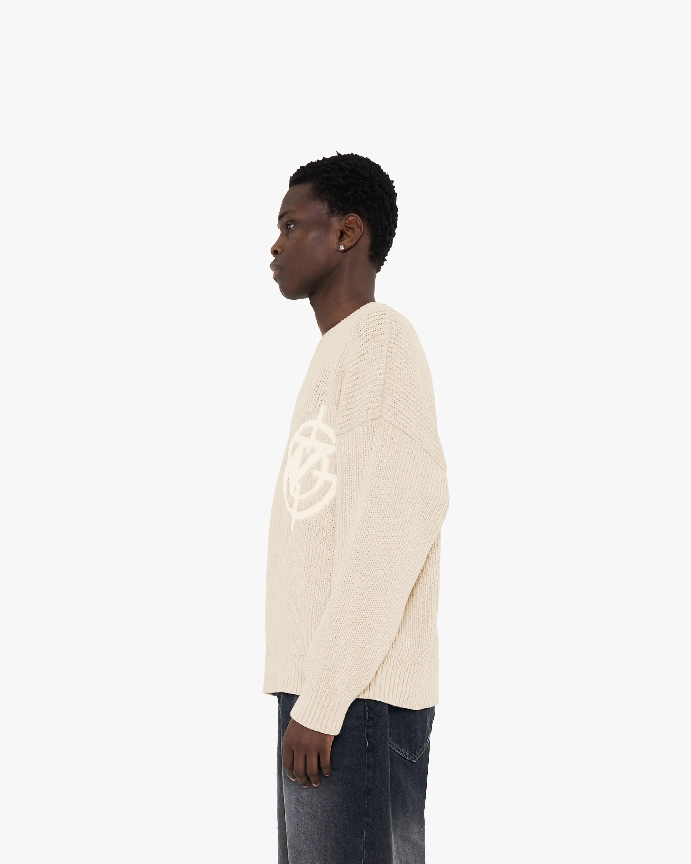 V-LOGO KNITWEAR BEIGE - Image 5