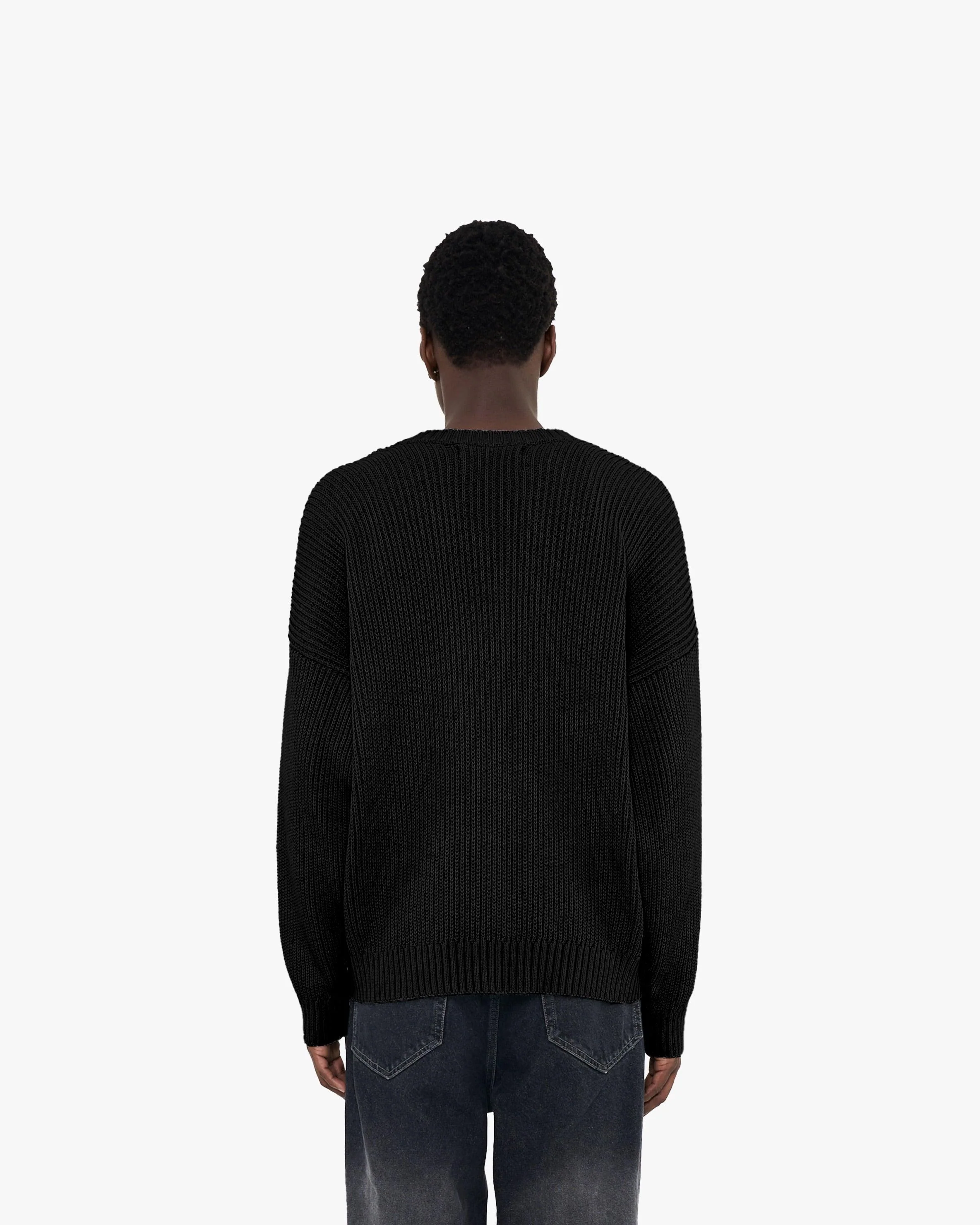 V-LOGO KNITWEAR BLACK - Image 6