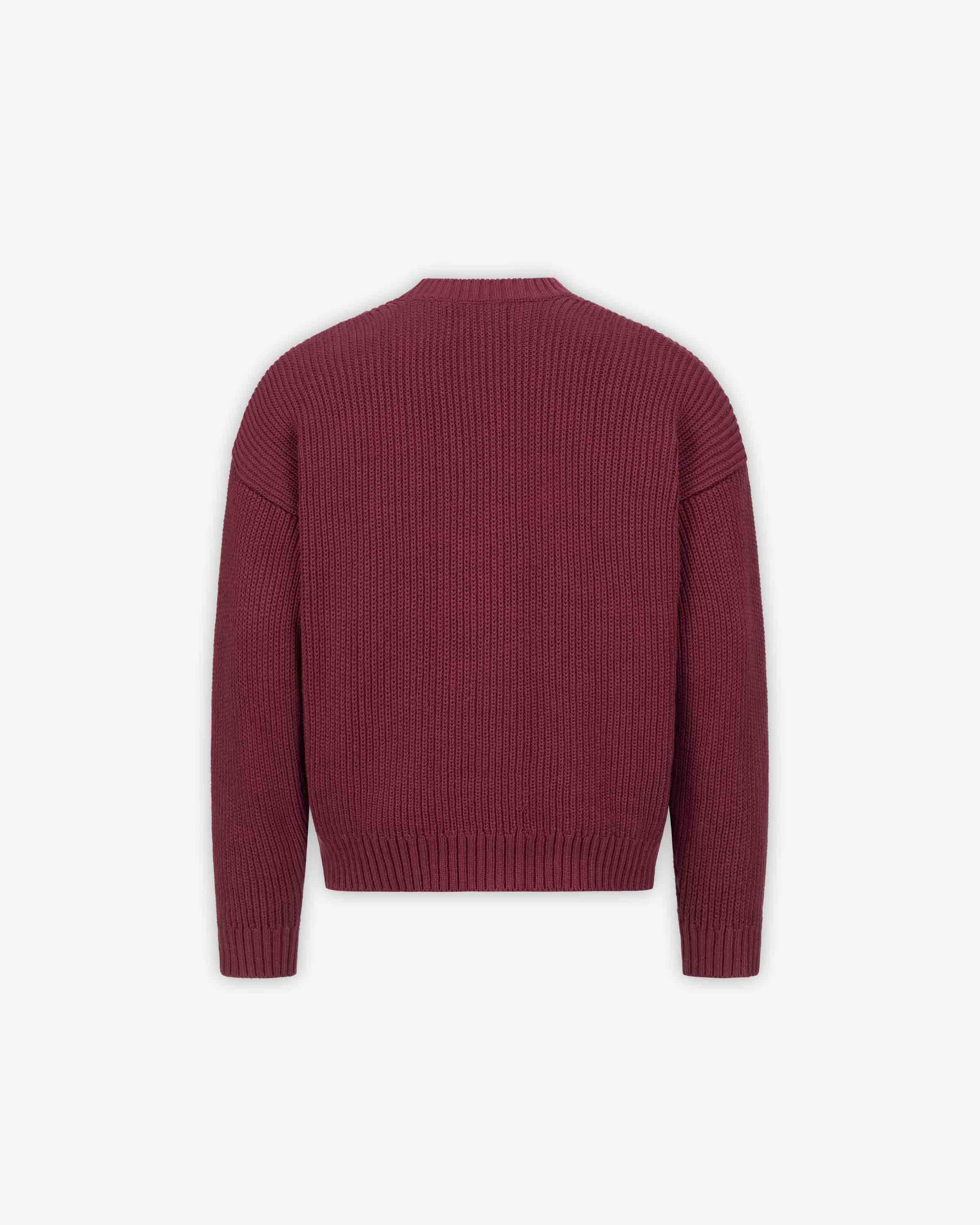 V-LOGO KNITWEAR DARK CHERRY - Image 3