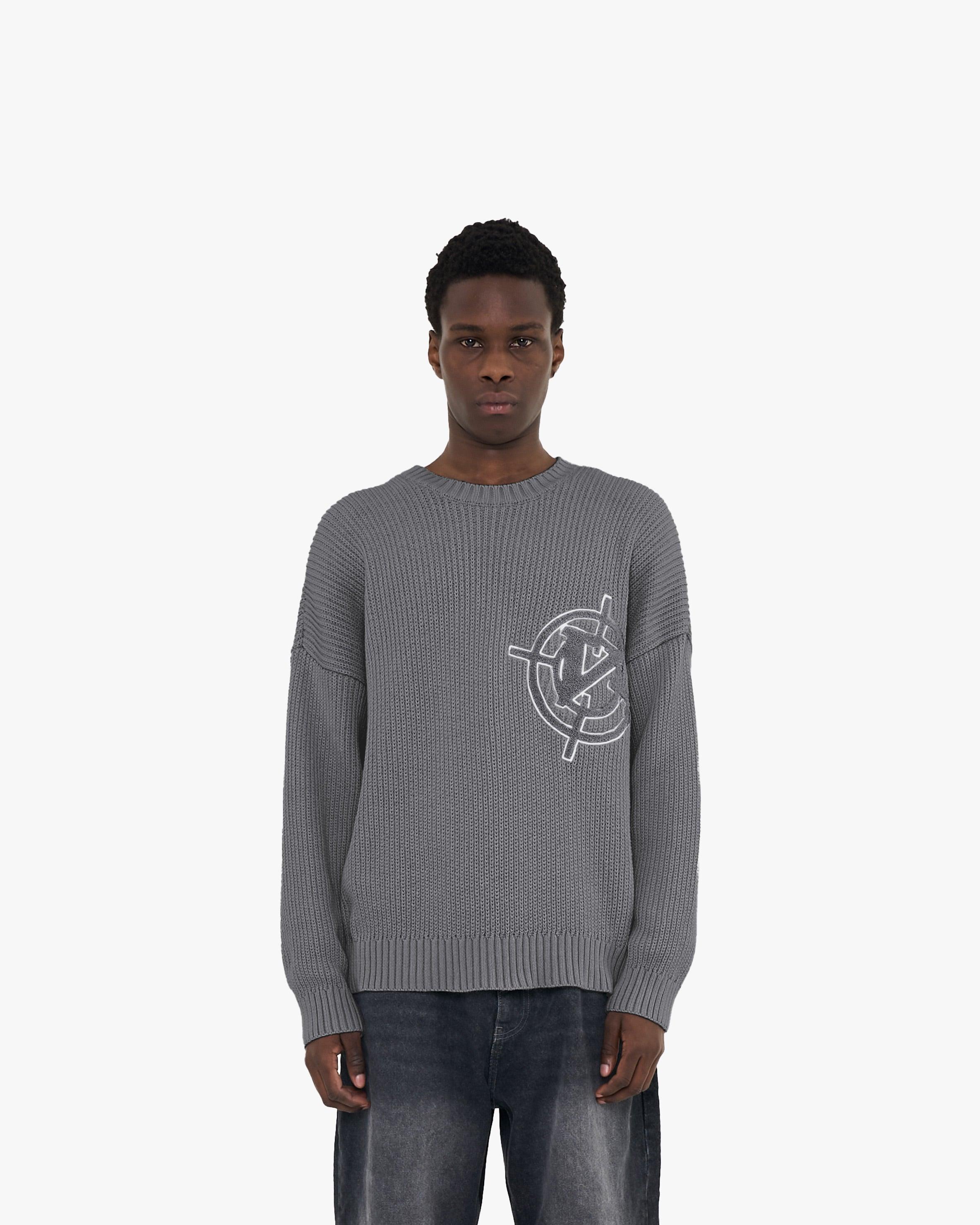 V-LOGO KNITWEAR DARK GREY - Image 2