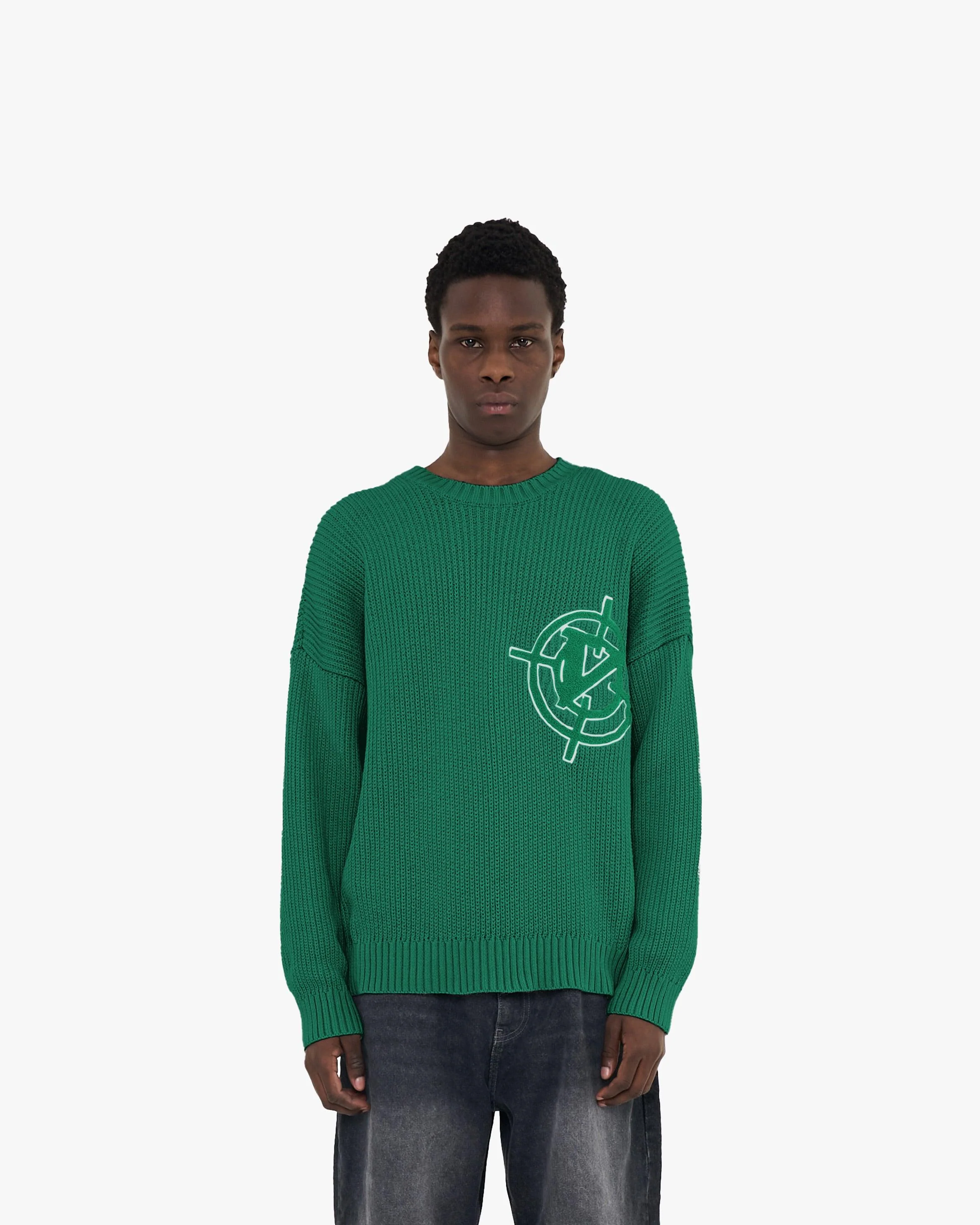 V-LOGO KNITWEAR GREEN - Image 2