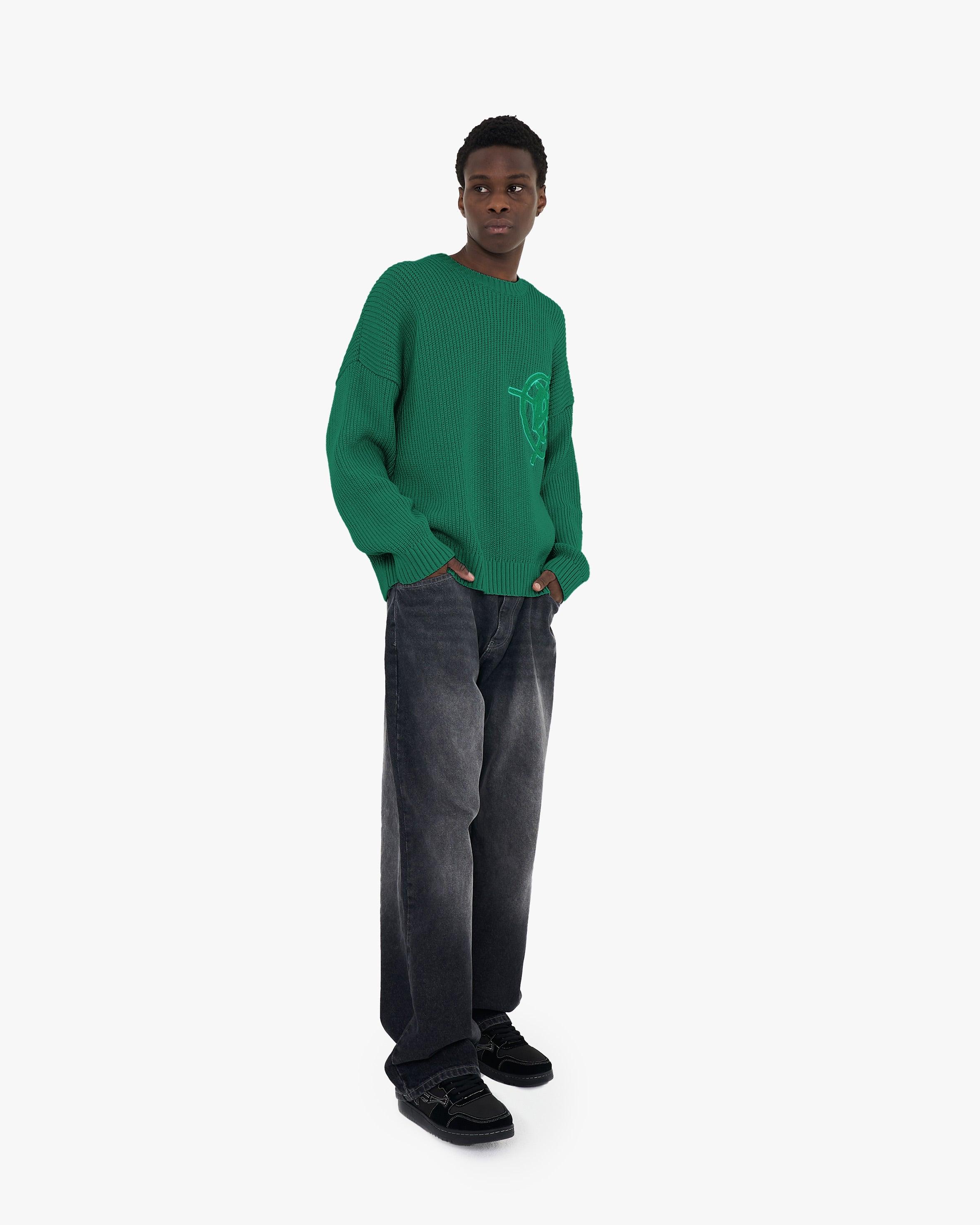 V-LOGO KNITWEAR GREEN - Image 7