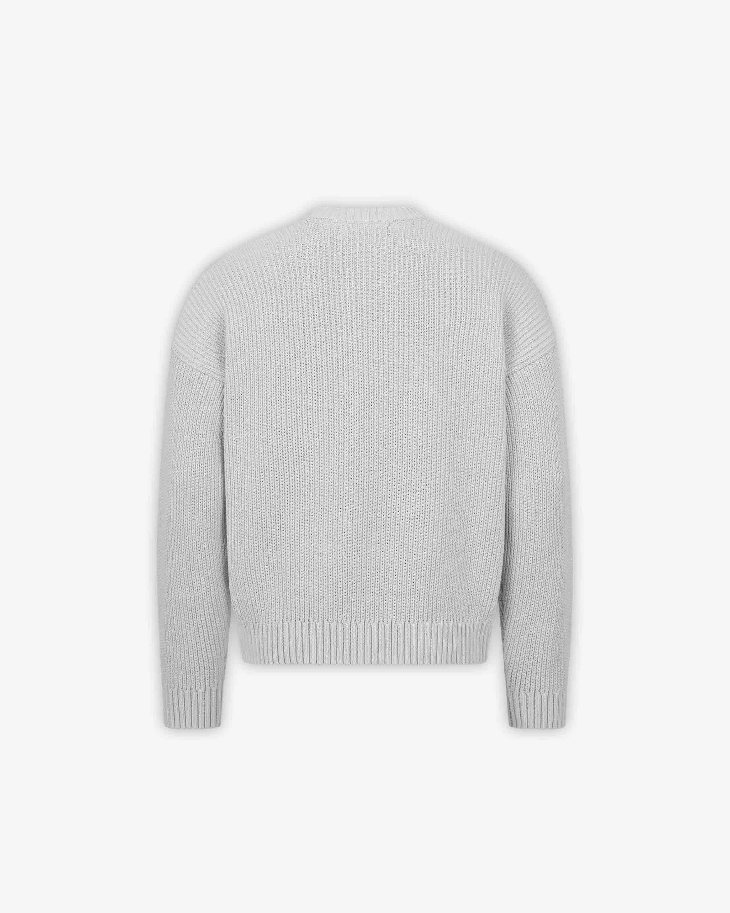 V-LOGO KNITWEAR LIGHT GREY - Image 3