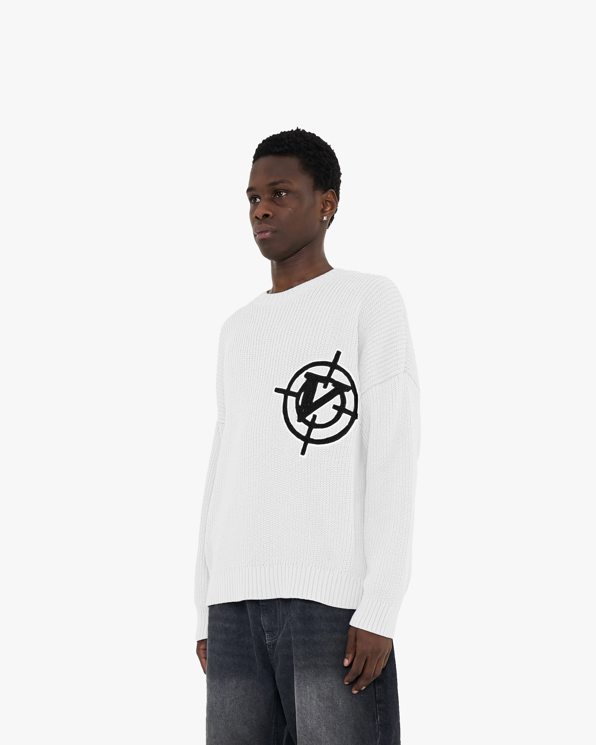 V-LOGO KNITWEAR WHITE - Image 4