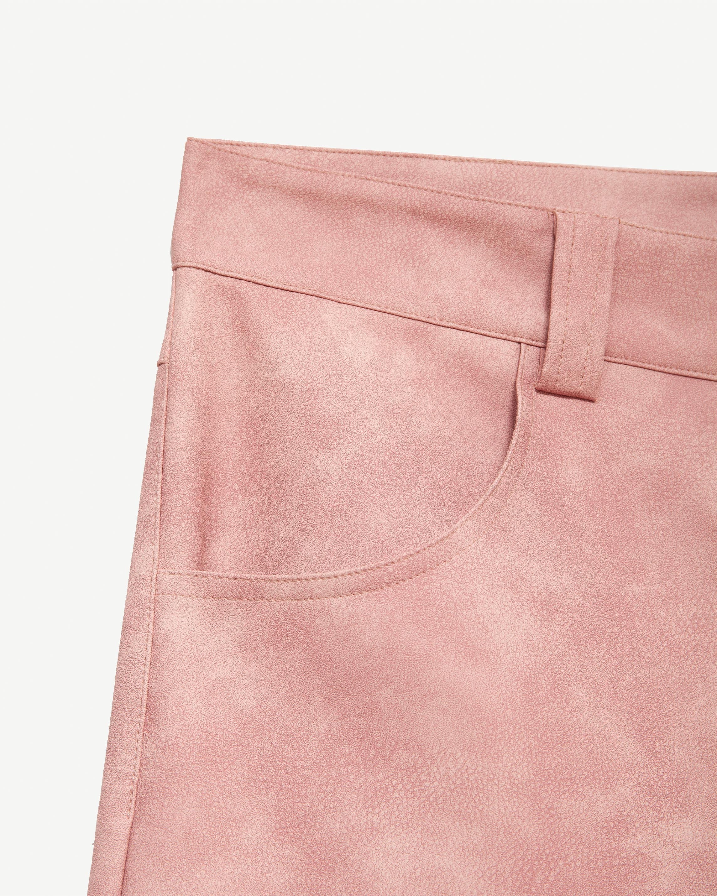 SCRIPT LOGO LEATHER PANTS VINTAGE PINK - Image 11