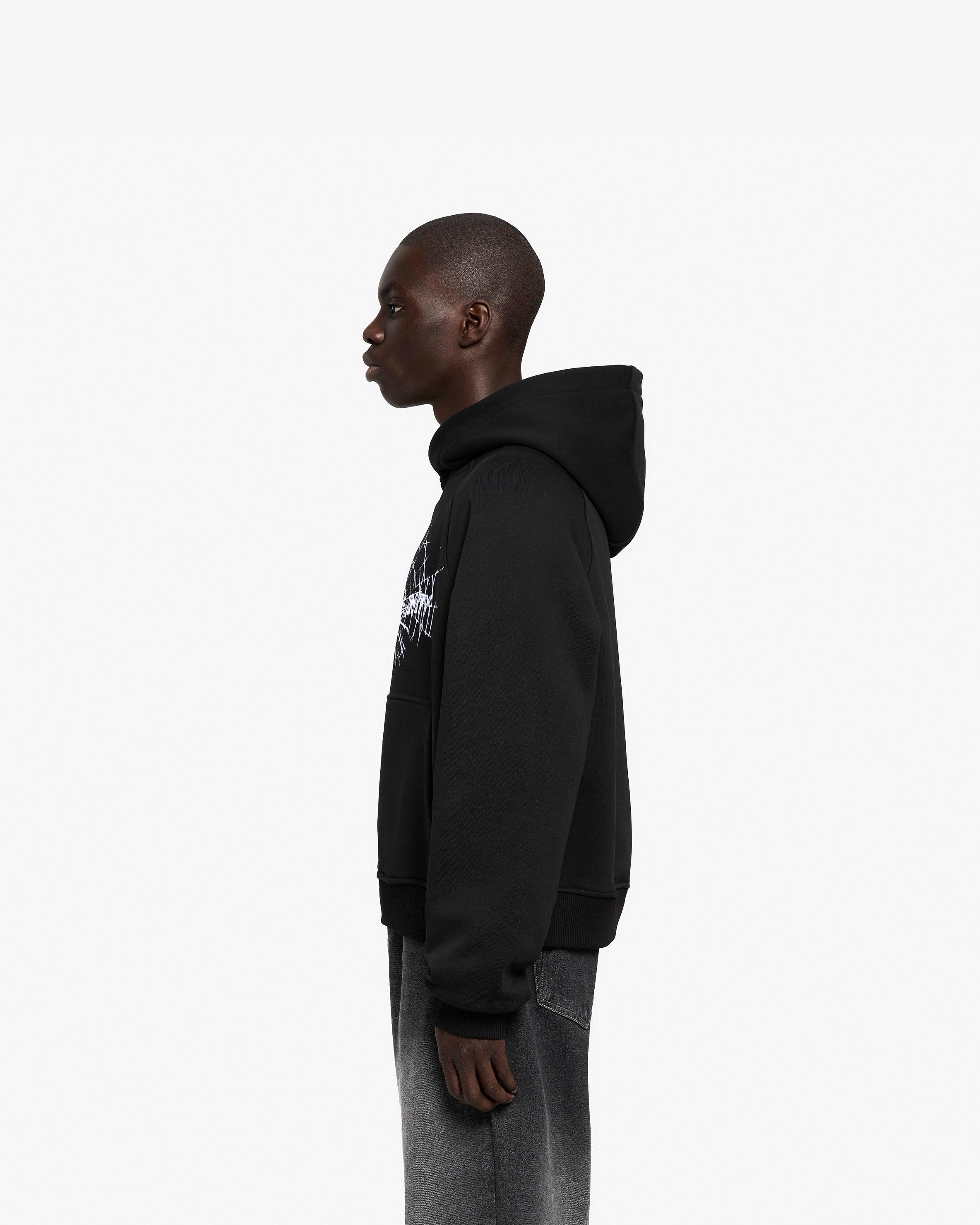 WEB LOGO HOODIE BLACK - Image 5