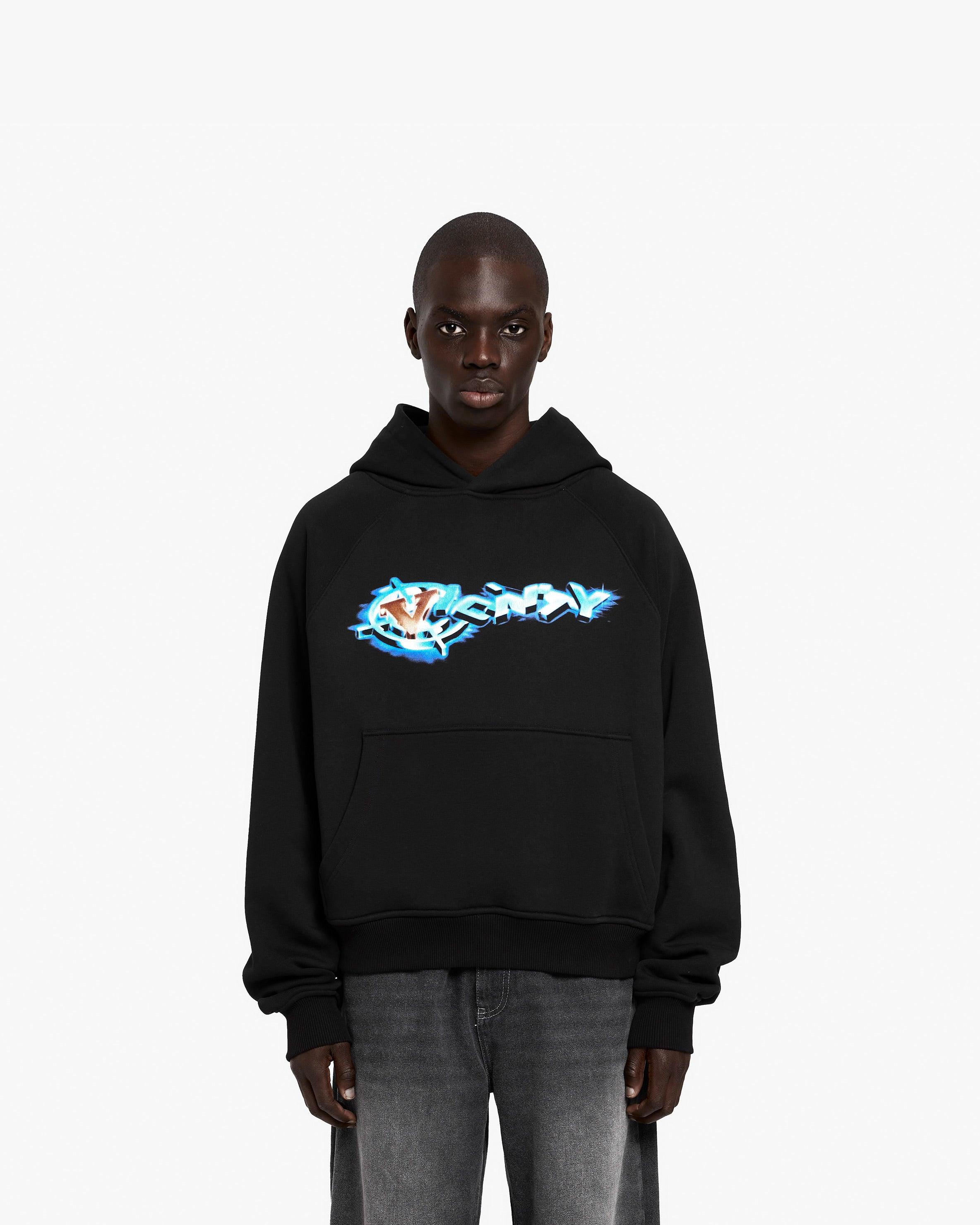 CHROME LOGO HOODIE BLACK - Image 2