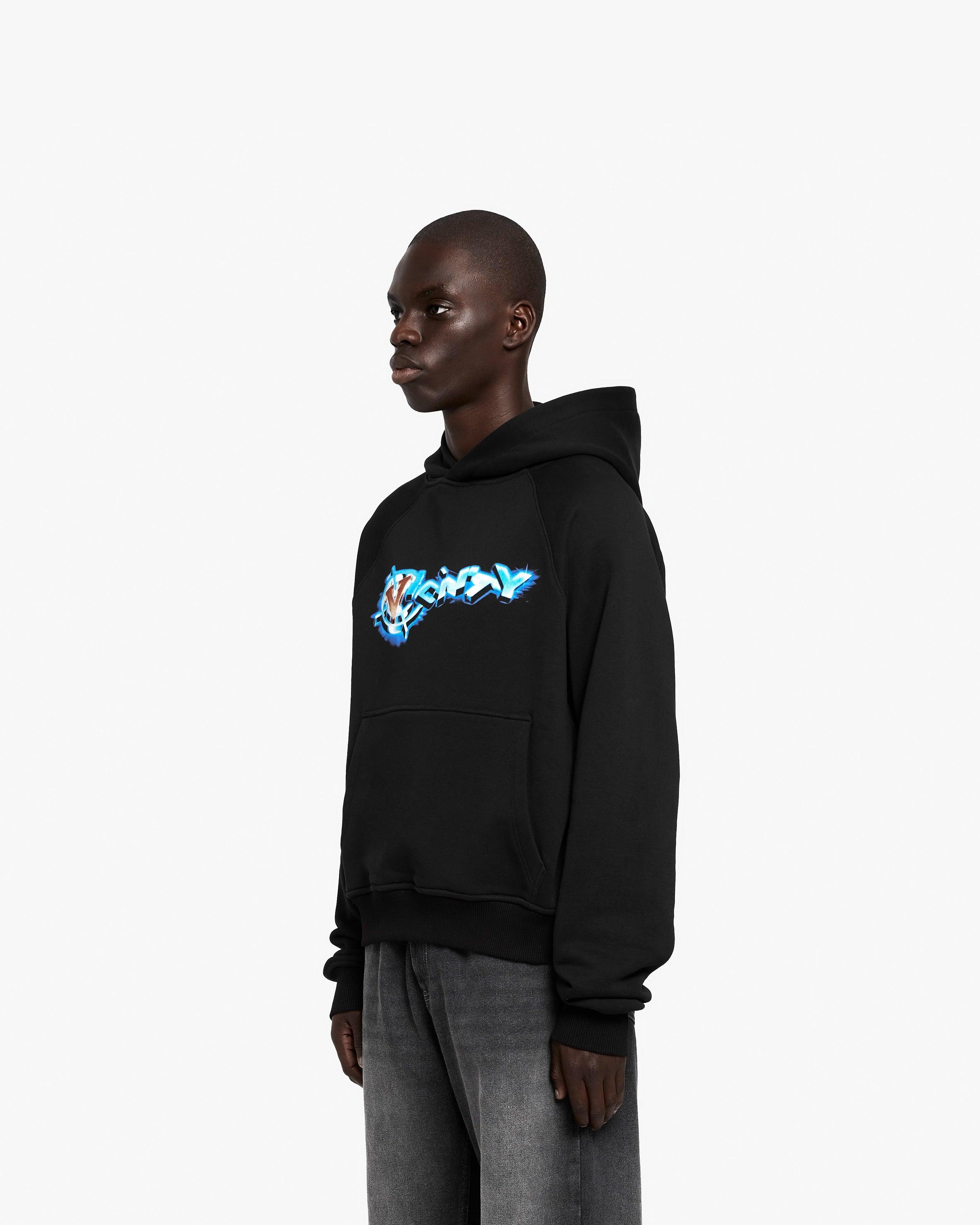 CHROME LOGO HOODIE BLACK - Image 4