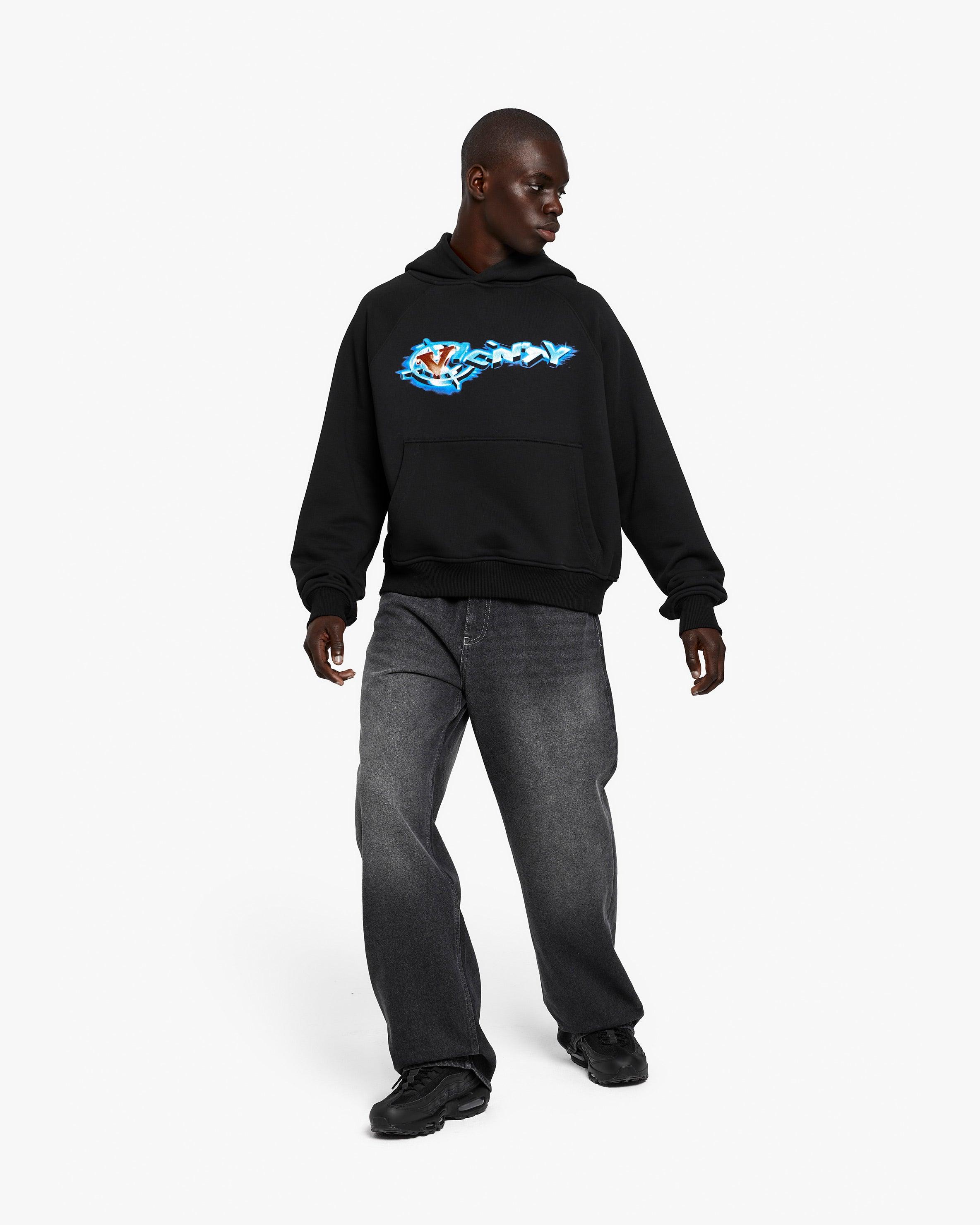 CHROME LOGO HOODIE BLACK - Image 7