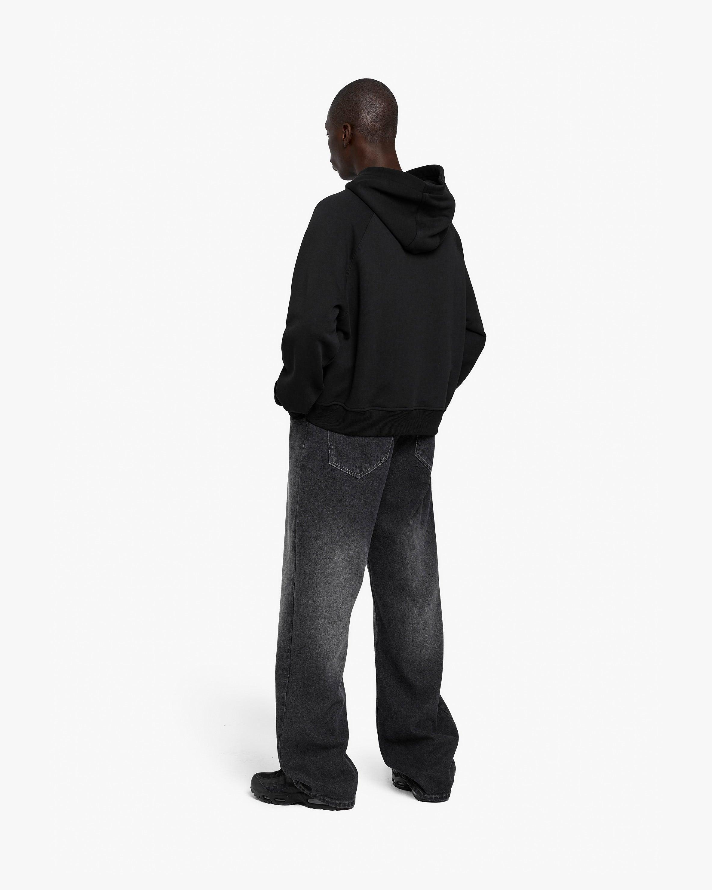WEB LOGO HOODIE BLACK - Image 8