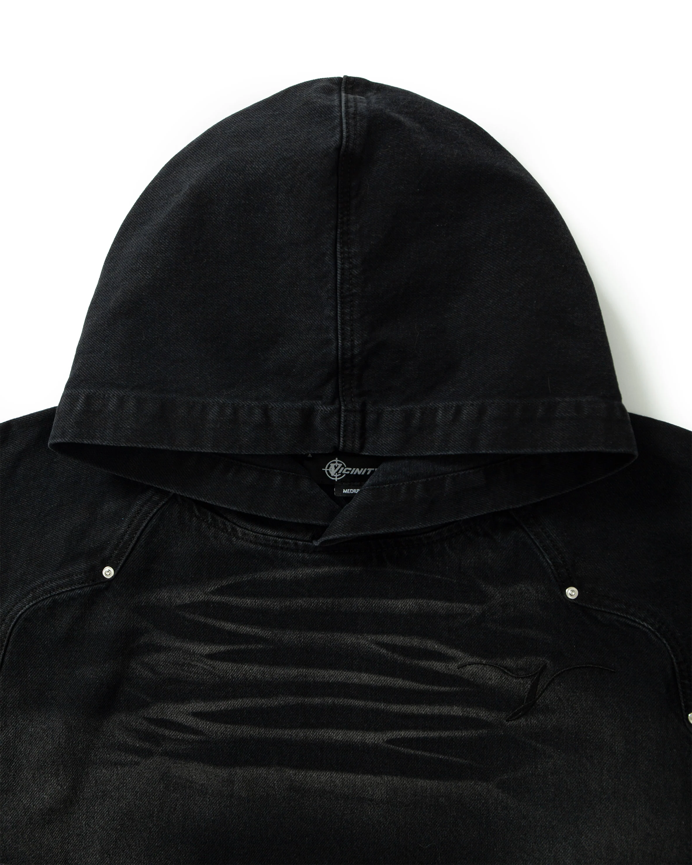 WILD SOUTH DENIM HOODIE COAL - Image 9