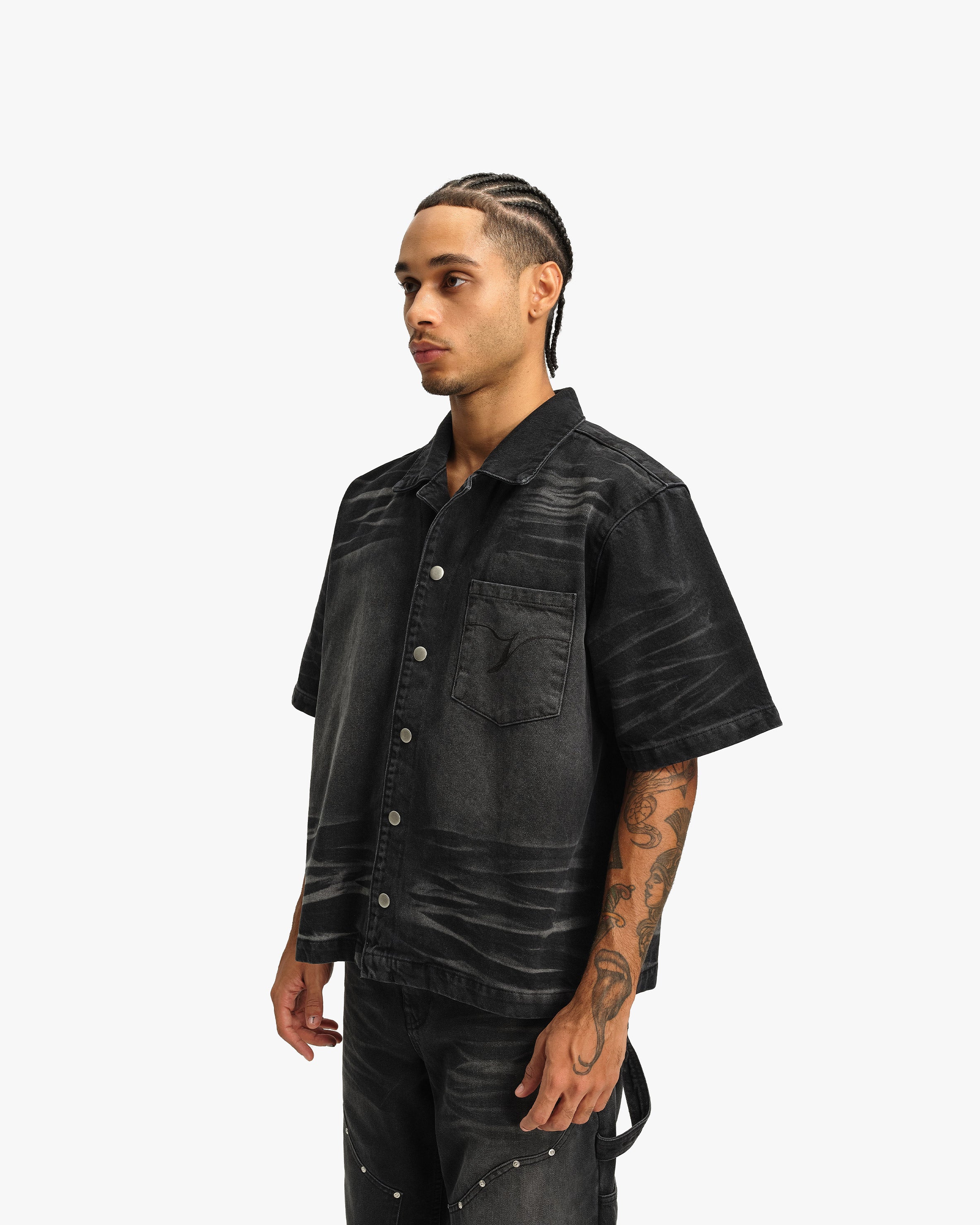 WILD SOUTH DENIM SHIRT COAL - Image 4