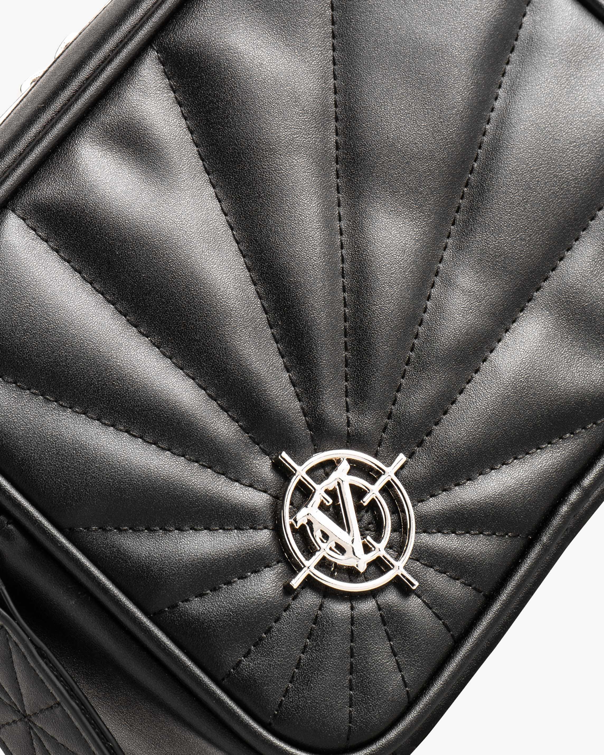 X LEATHER SHOULDERBAG BLACK - Image 8